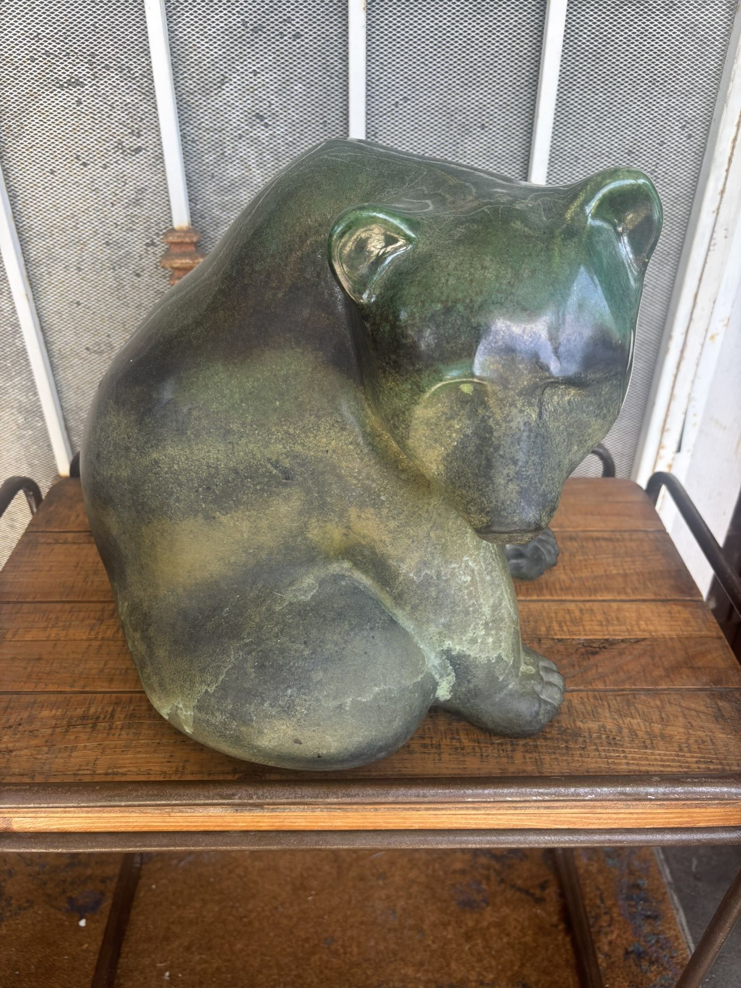 Tony Evans Raku Sited Bear
