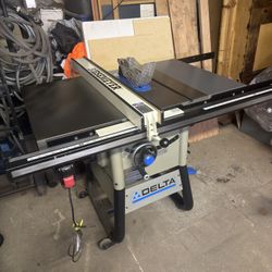 Delta 36-725 Mint With Biesemeyer Fence Setup And Cast Iron Wing