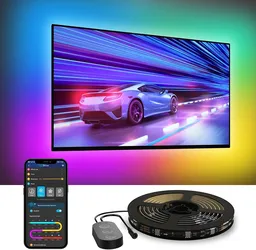 Govee TV LED Backlight, RGBIC Smart LED Strip Lights for 70-80 inch TVs
99+ Scene Modes, Music Sync, Bluetooth and Wi-Fi APP Control, Works with Alexa