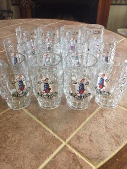 Set Of 12 St. Pauli Girl Beer Mugs
