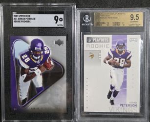 Adrian Peterson Graded Rookie Cards ×2