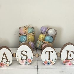 Easter Bunny’s And Wooden Sign