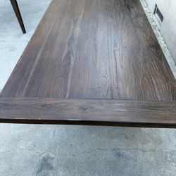 Custom Solid Teak Dining Table – 96” | The Table Company