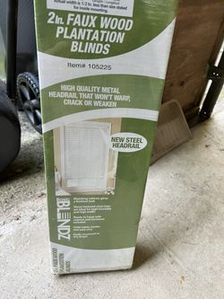 NEW Basic Blindz 2” Faux Wood Blinds 36”x 64” White