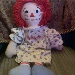 Vintage RaggedyAnn   And Raggedy Andy Dolls