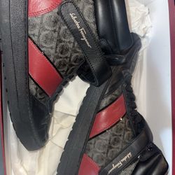 salvatore ferragamo high top tennis shoes OBO