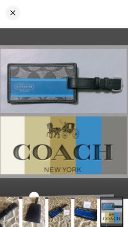 LIKE NEW!  Coach signature canvas luggage tag