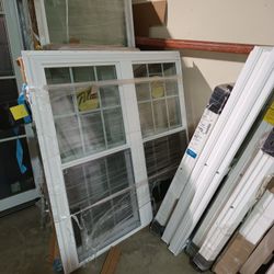 New Pella Vinyl Windows w Grids In Glass. Cancelled Orders 