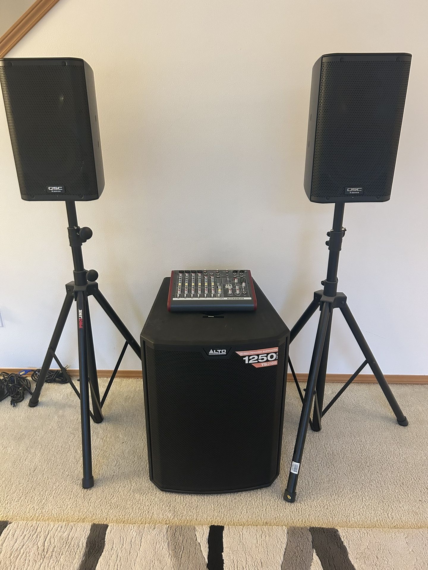 Professional Karaoke / PA System – QSC / Alto / Allen & Heath – Complete Setup