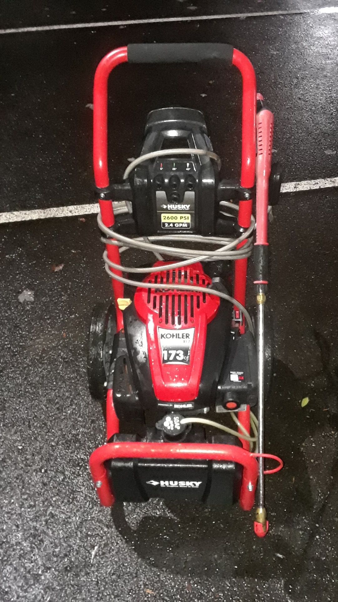 Husky 2600 psi 2.4 GPM powered by Kohler 173cc pressure washer for Sale