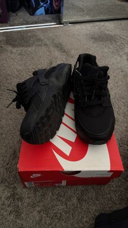 Black/Black, Nike Huarache Run (GS), Women’s 6 1/2