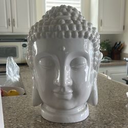 White Ceramic Buddha Head