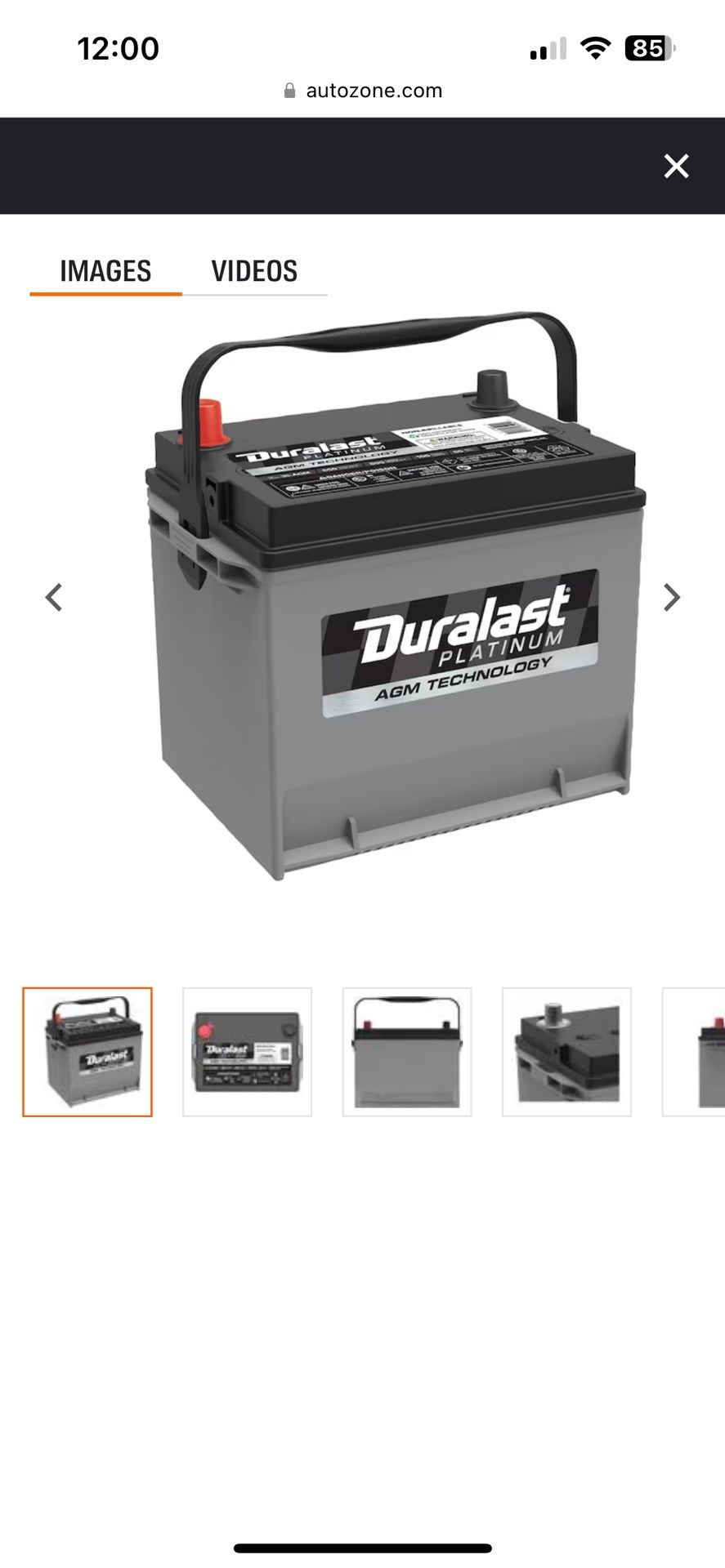 Duralast Platinum Car Battery 