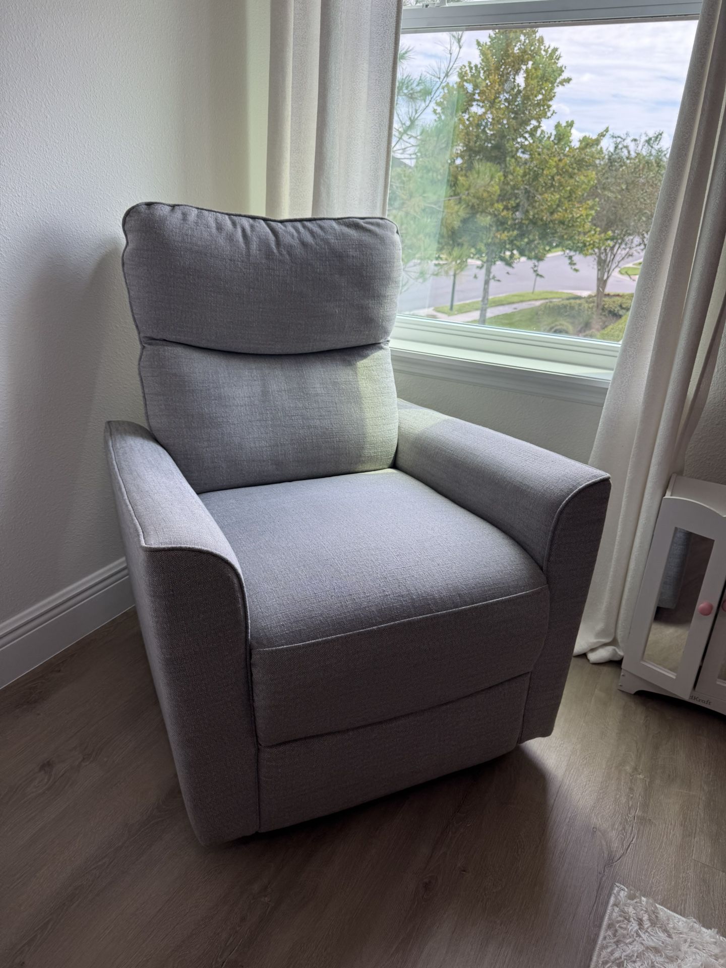 Gray Rocking Swivel Chair
