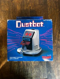 Dustbot Robot #5409 Complete WORKS 1985 Tomy Vintage Robot With Box