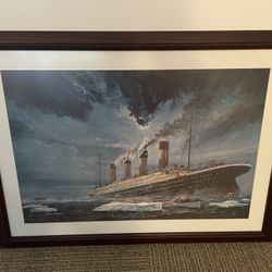Custom Framed Artwork of Titanic 
