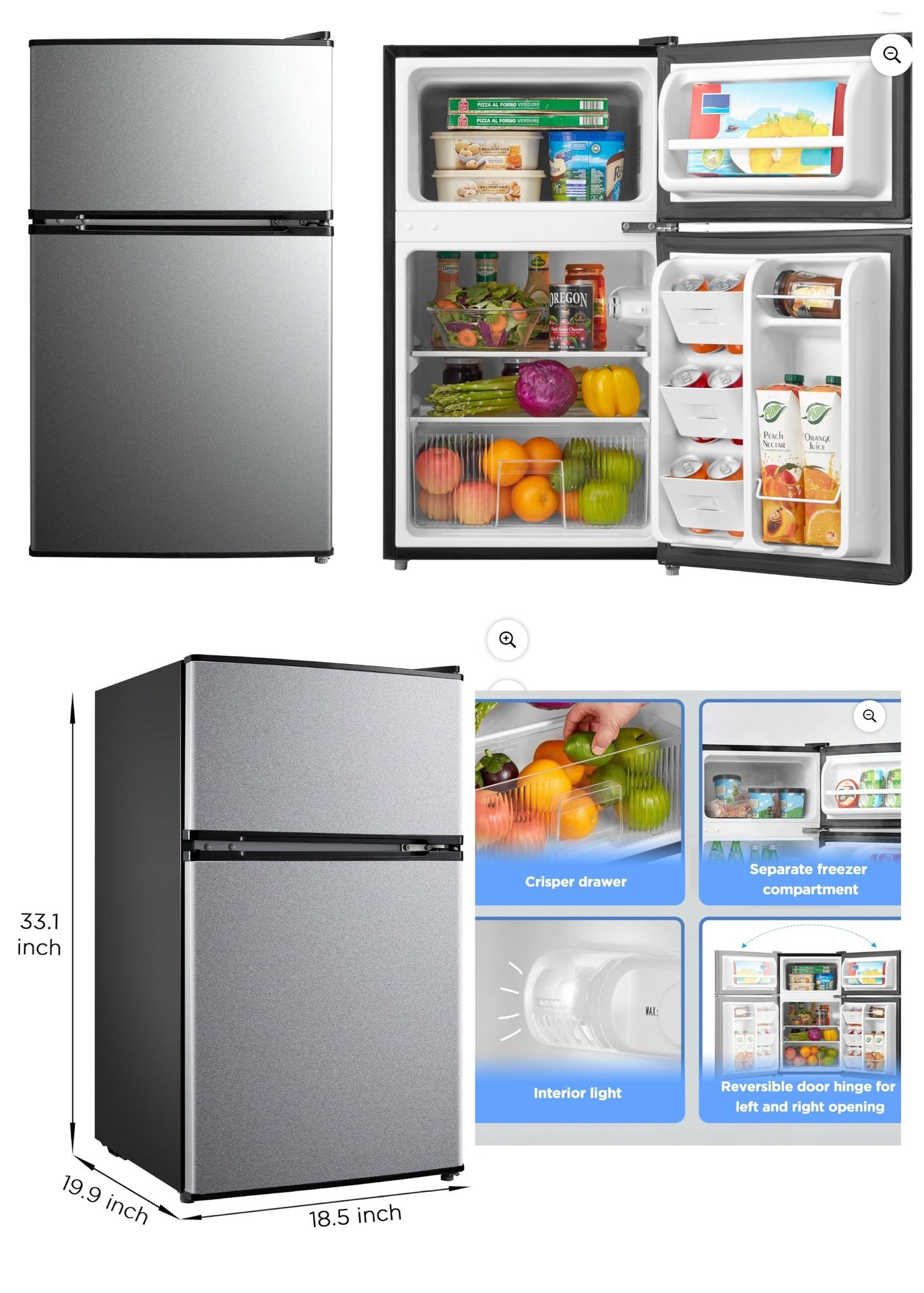 Mini Fridge With Freezer 