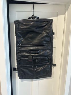 Tumi leather folding garment bag