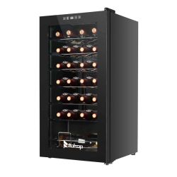 ZOKOP AC 115V /60Hz 1.8Cu.Ft/2.8Cu.Ft Compressor Wine Cabinet Wine Rack Black - 34-Bottle