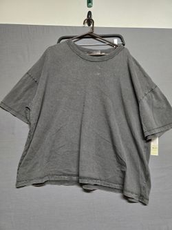 No Boundaries Oversized Tee Grey Shadow Cotton Men's 2XL