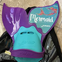 Finis Mermaid Tails Paradise Purple & Teal w/ Backpack Cases
