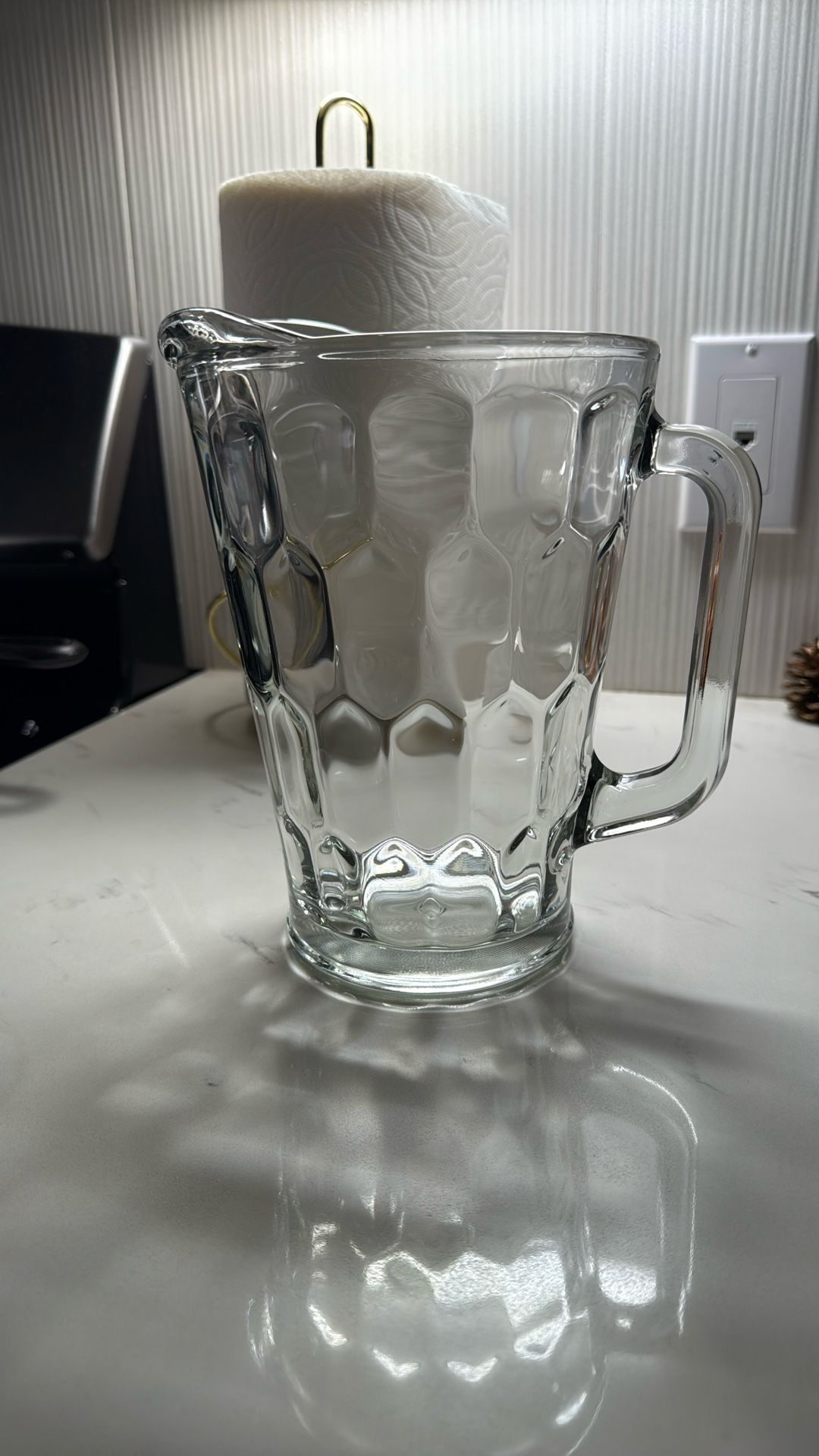 Libbey Crisa Glass Pitcher