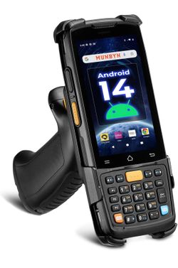 MUNBYN Android 14 Barcode Scanner with Pistol Grip