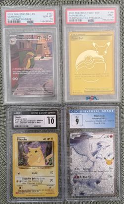 Pokemon cards slabs