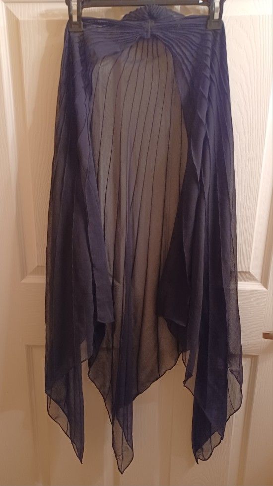 Elegant Black Sheer Shawl