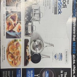 Ninja NeverStick Premium 10 Piece Pots & Frying Pans Set, with Glass Lids, Nesting, Hard Anodized, Kitchen Cookware Sets Nonstick, Durable & Oven Safe