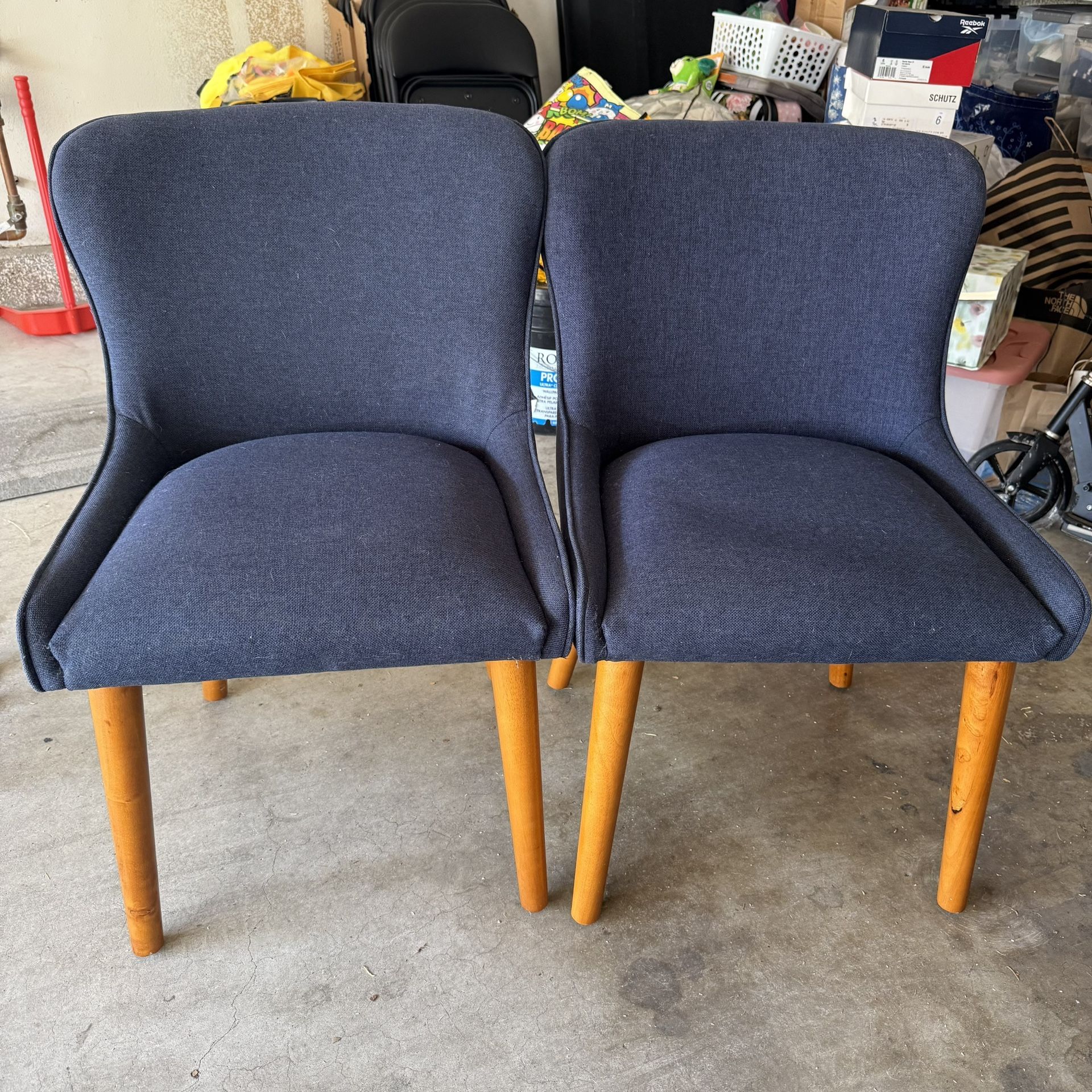 Upholstered Dining Chairs In navy Blue