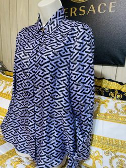 Versace Greca Orchid Black Silk Blouse Size 6 Sold Out Everywhere !