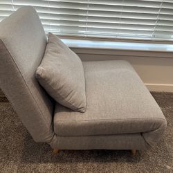 Convertible Sleep Chair And Twin Bed With Pillow 