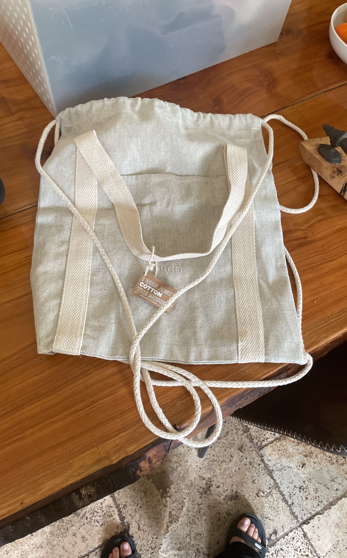 Cortton Backpack Drawstring Travel Extra. NEW