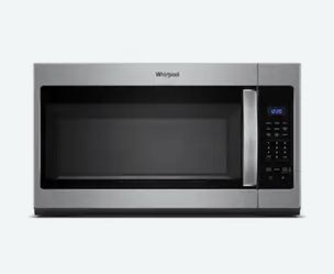 Whirlpool - 1.7 cu. ft. Microwave Hood Combination with Electronic Touch Controls - Stainless Steel