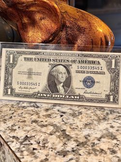Rare 🤩!! " Godless" 1935 F $1 Silver Certificate – Blue Seal – S00033545I