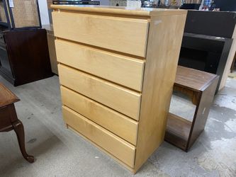 Made in Denmark Blonde 5-Drawer Highboy Dresser