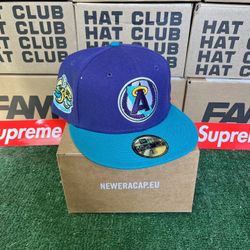 RARE Exclusive SOLD OUT LA Los Angeles Angels 59fifty New Era Fitted Purple Two Tone Fitted Hat with Gray UV side patch •SOLD OUT EXCLUSIVE LIMITED