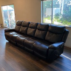 Nice Leather Couch All Recline 