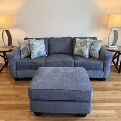 Sofa + Ottoman - Like New 