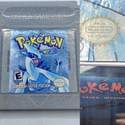 Pokemon: Silver Version GBC (Game Boy Color, 2000) New Battery Authentic Lugia