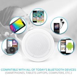 Bluetooth Stereo Speakers Pair, White