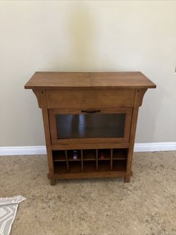 Flip-Top Wine Bar & Cabinet