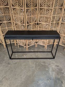 Iron narrow console table