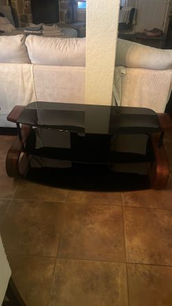 Tempered glass tv stand
