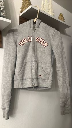 Grey Hollister Zip Up Hoodie