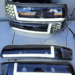 99-02 Chevrolet Silverado 00-06 Suburban 00-06 Tahoe LED DRL Headlights Luces Micas Calaveras Faros Faroles Focos Headlamps Chevy