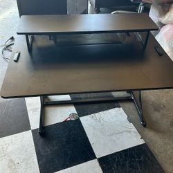 Standing Desk Adjustable Table Attach To Any Desk Or Table Manual Hydronic Lift Desk So You Can Stand Or Sit As Needed Paid $119.99 On Amazon Selling