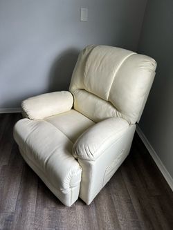 White recliner chairs + Dining Table set
