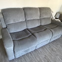 Gray Recliner Sofa: Living Spaces